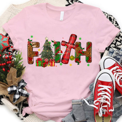 Faith With Gift Christian Christmas T-Shirt