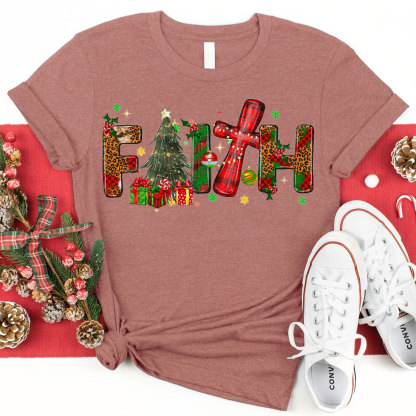 Faith With Gift Christian Christmas T-Shirt
