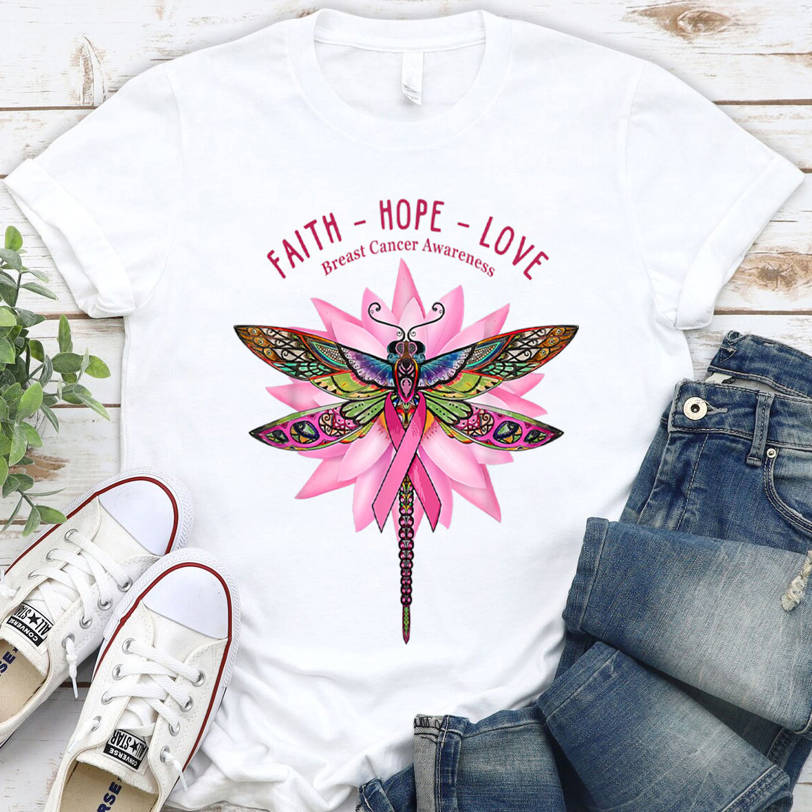 Faith With Hope And Love Christian T-Shirt
