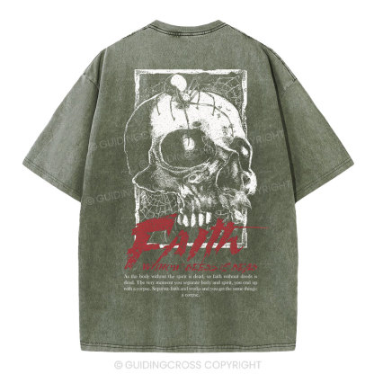 Faith Without Deeds Is Dead Christian Washed T-Shirt