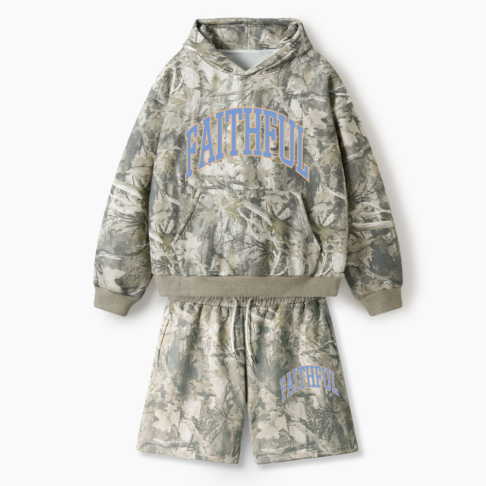 Faithful Christian Camo Fleece Hoodie Set