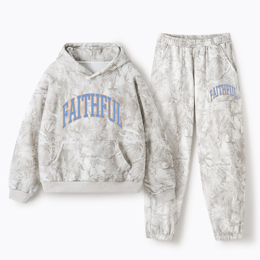 Faithful Christian Camo Fleece Hoodie Set
