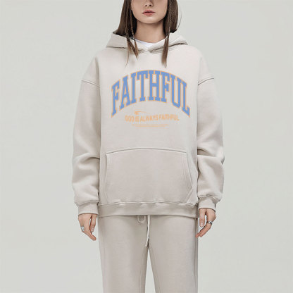 God Is Always Faithful Christian Fleece Hoodie Set