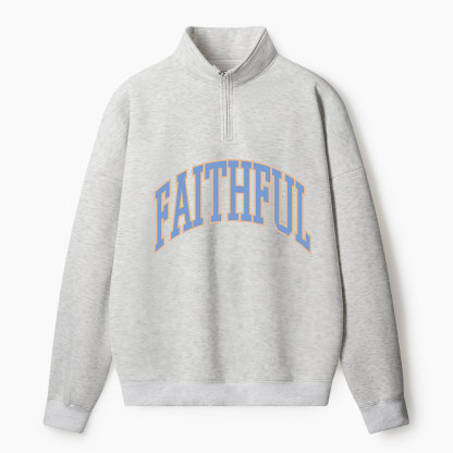 Faithful Christian Half Zip Fleece Sweatshirt 