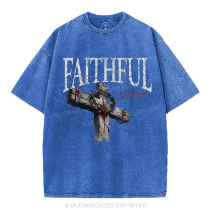 Faithful Christian Washed T-Shirt
