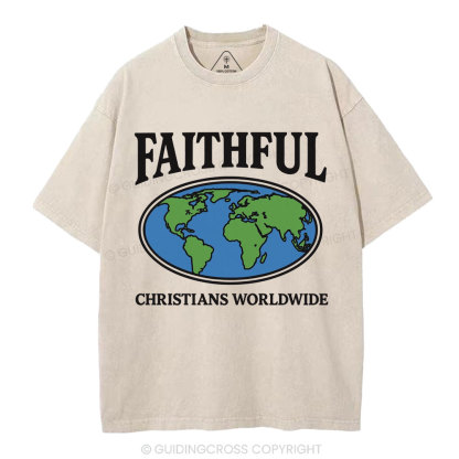 Faithful Christians Worldwide Christian Washed T-Shirt