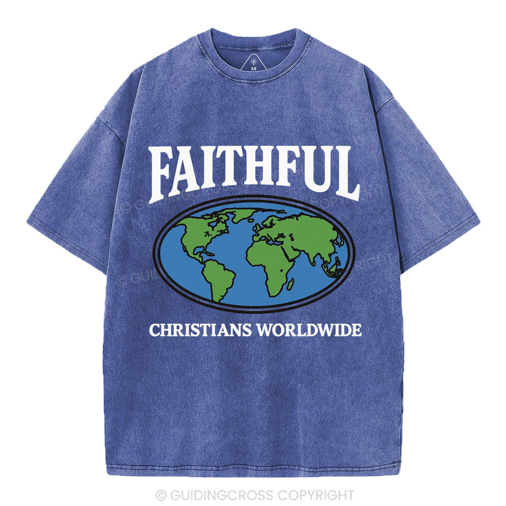 Faithful Christians Worldwide Christian Washed T-Shirt