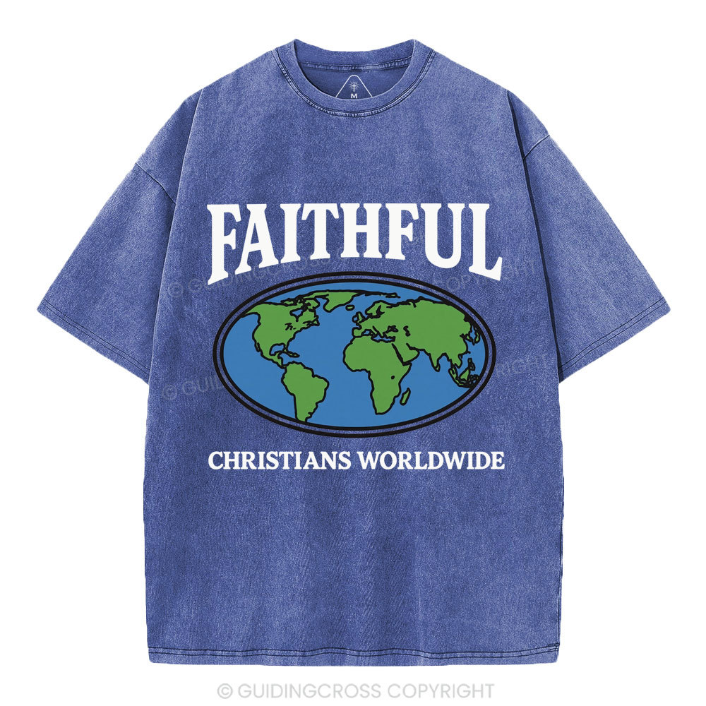 Faithful Christians Worldwide Christian Washed T-Shirt