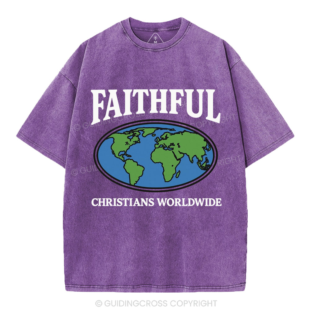 Faithful Christians Worldwide Christian Washed T-Shirt