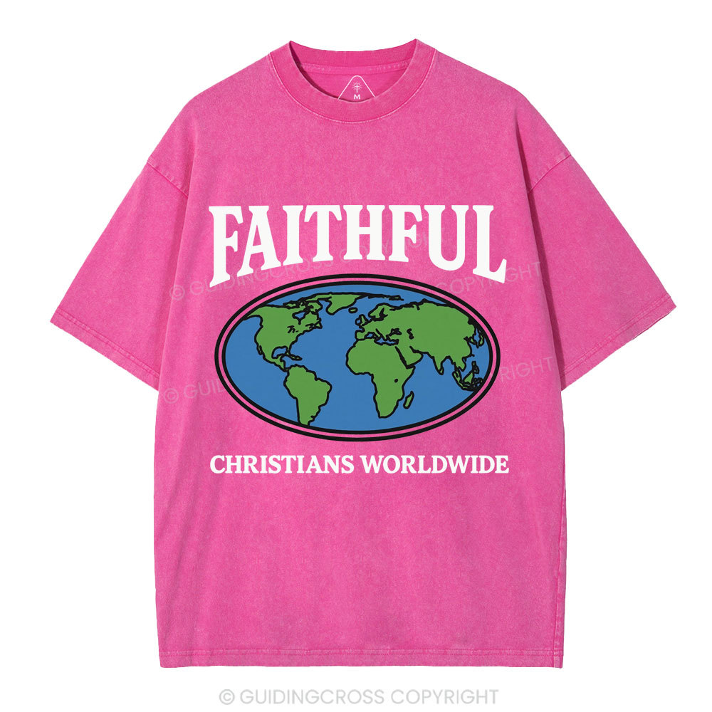 Faithful Christians Worldwide Christian Washed T-Shirt
