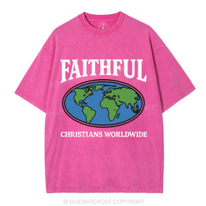 Faithful Christians Worldwide Christian Washed T-Shirt