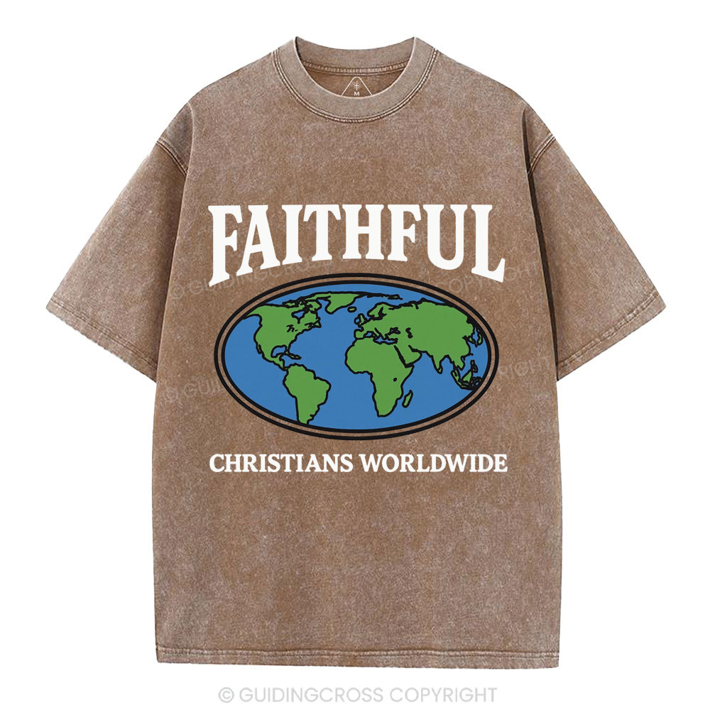 Faithful Christians Worldwide Christian Washed T-Shirt