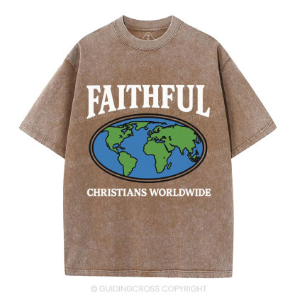 Faithful Christians Worldwide Christian Washed T-Shirt