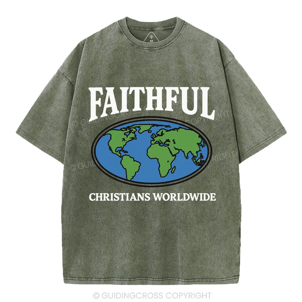 Faithful Christians Worldwide Christian Washed T-Shirt
