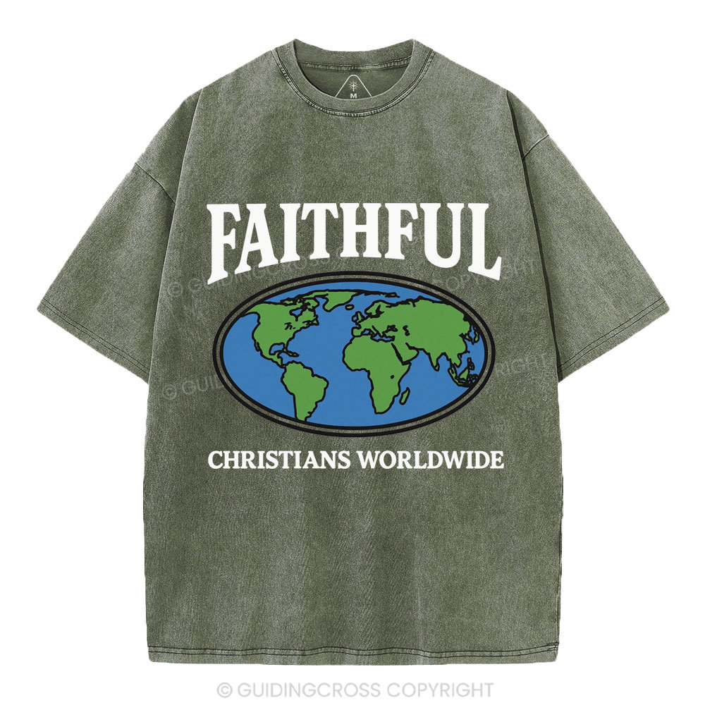 Faithful Christians Worldwide Christian Washed T-Shirt