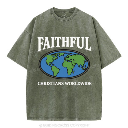 Faithful Christians Worldwide Christian Washed T-Shirt