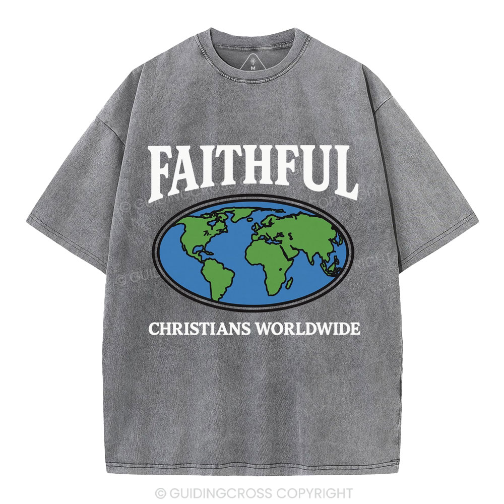 Faithful Christians Worldwide Christian Washed T-Shirt