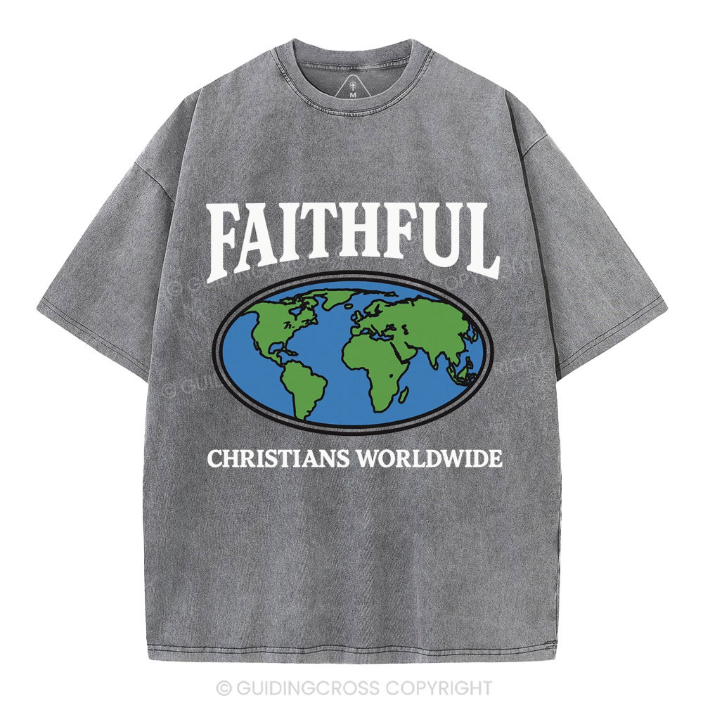 Faithful Christians Worldwide Christian Washed T-Shirt