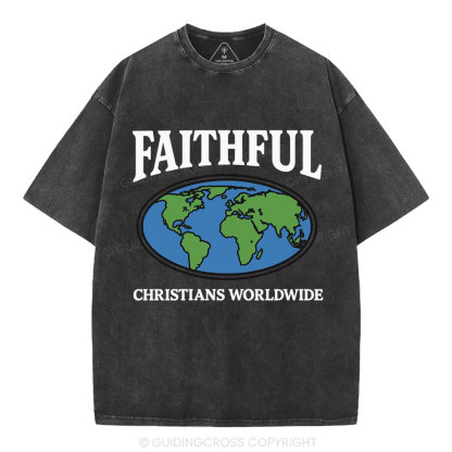 Faithful Christians Worldwide Christian Washed T-Shirt
