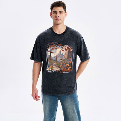 Fake Up Your Cross Christian Washed T-Shirt