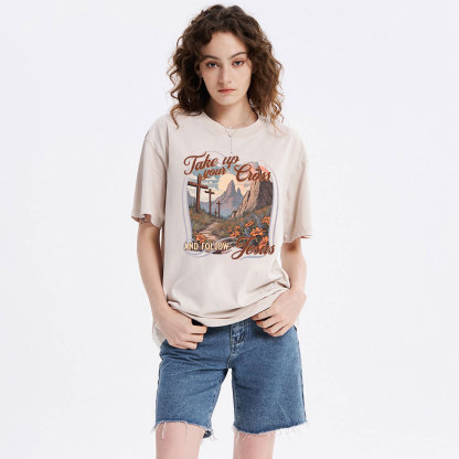 Fake Up Your Cross Christian Washed T-Shirt