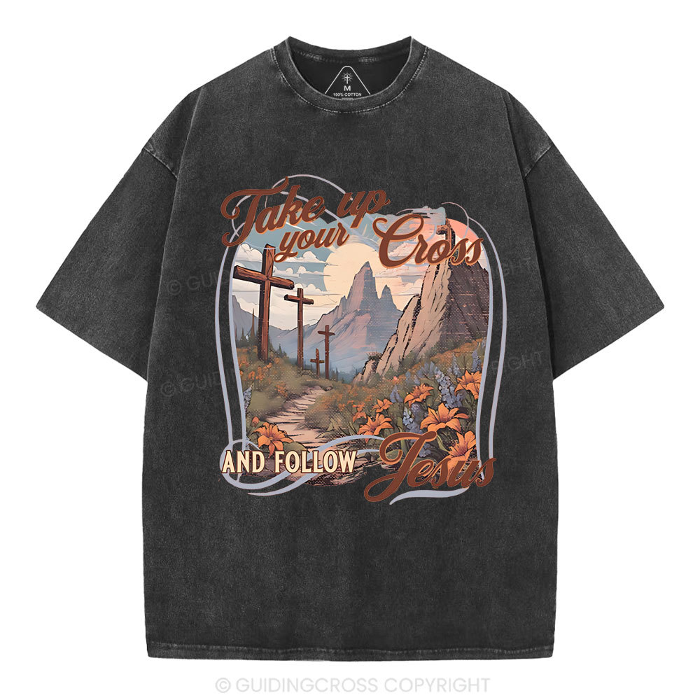 Fake Up Your Cross Christian Washed T-Shirt