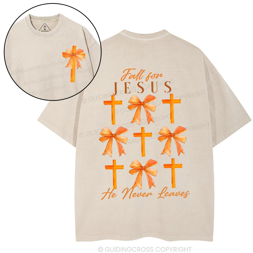 Fall For Jesus Christian Washed T-Shirt