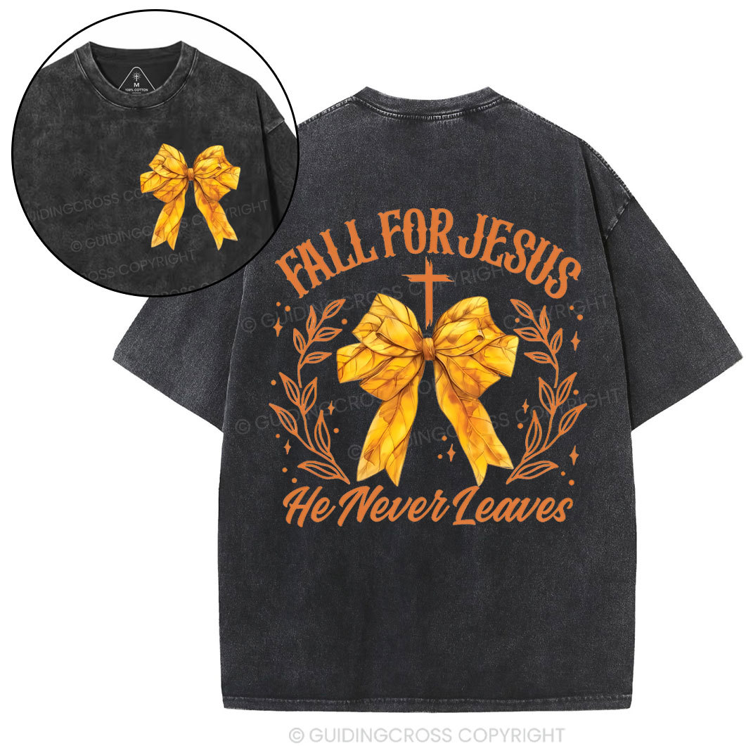 Fall For Jesus Christian Washed T-Shirt