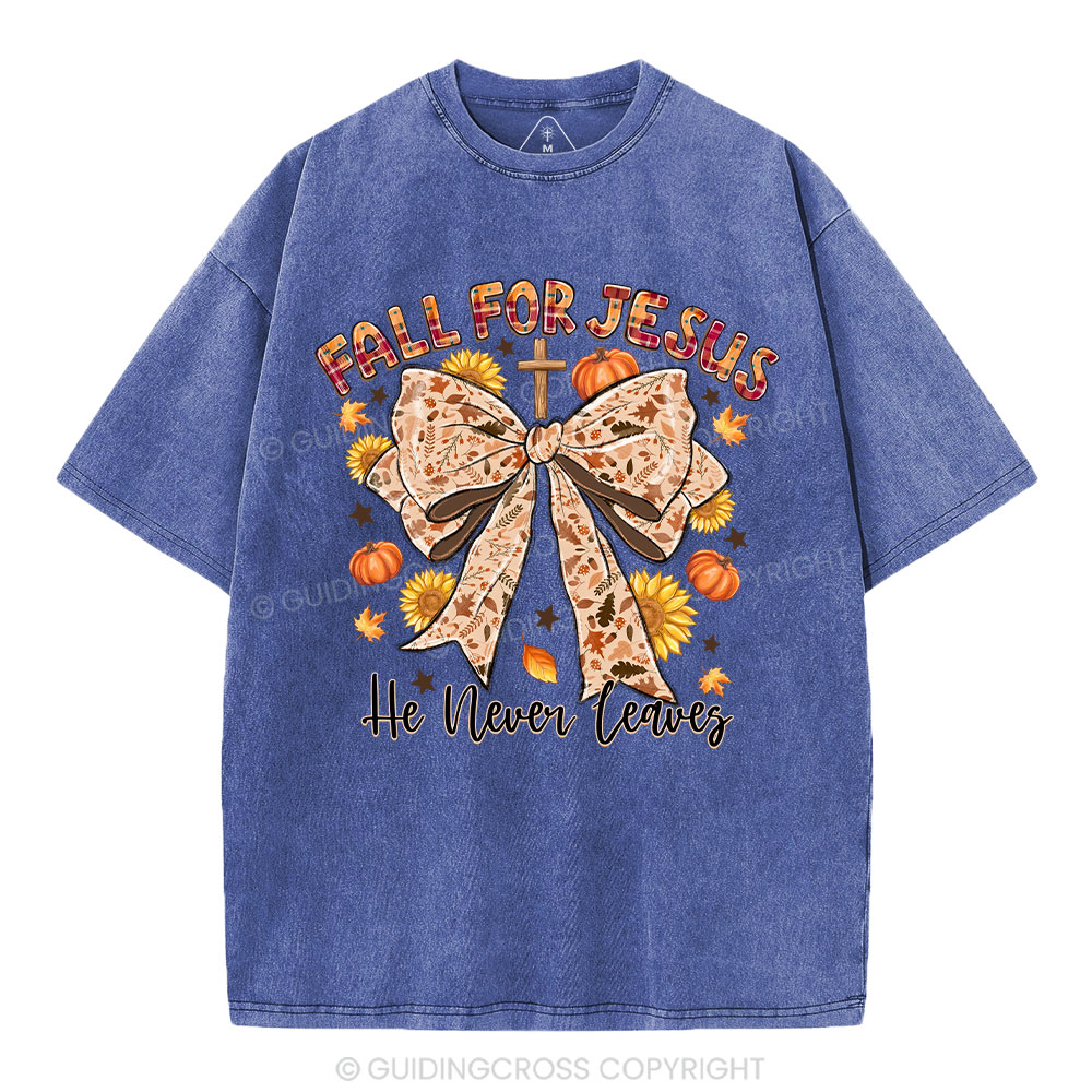 Fall For Jesus Christian Washed T-Shirt