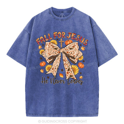 Fall For Jesus Christian Washed T-Shirt