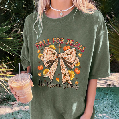 Fall For Jesus Christian Washed T-Shirt