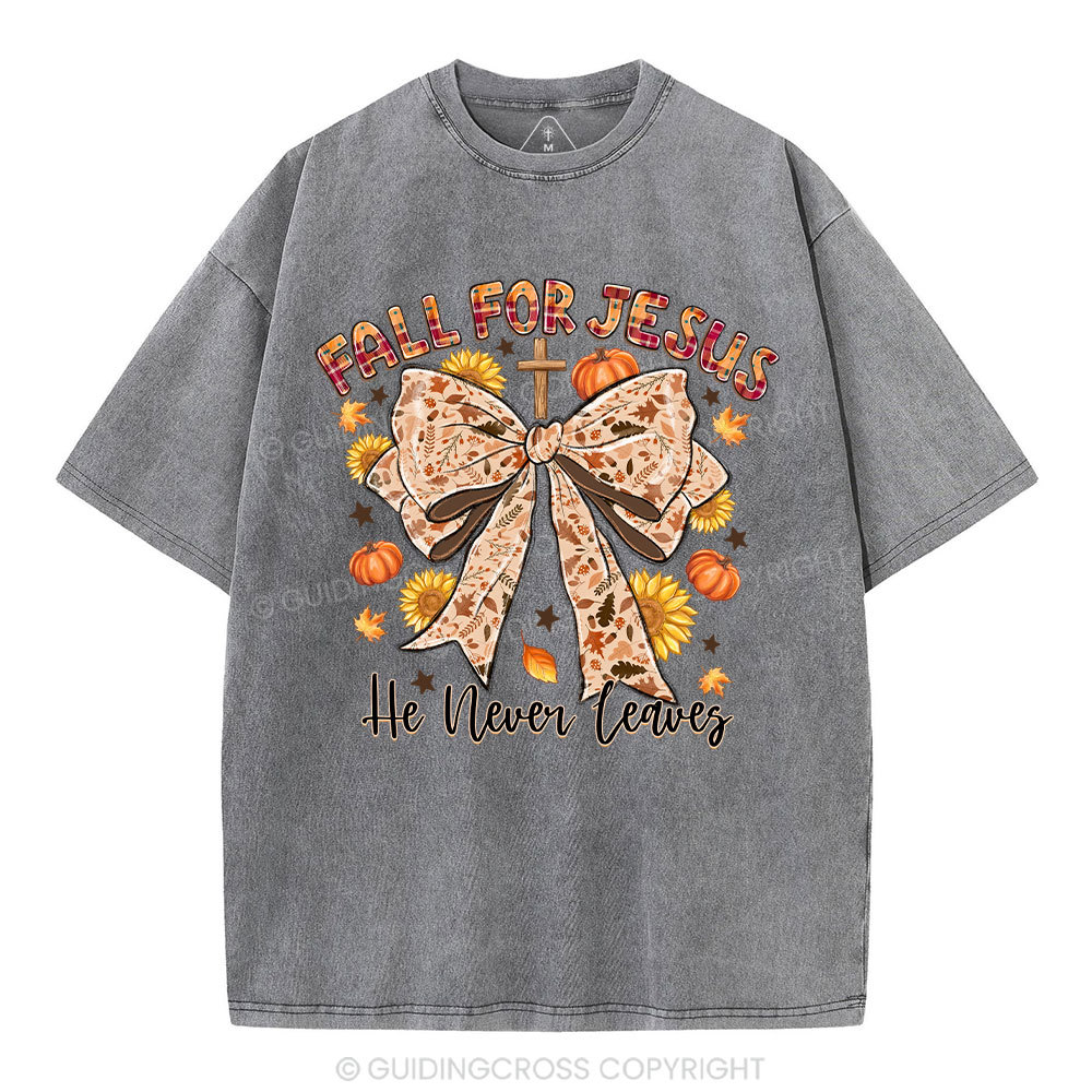 Fall For Jesus Christian Washed T-Shirt