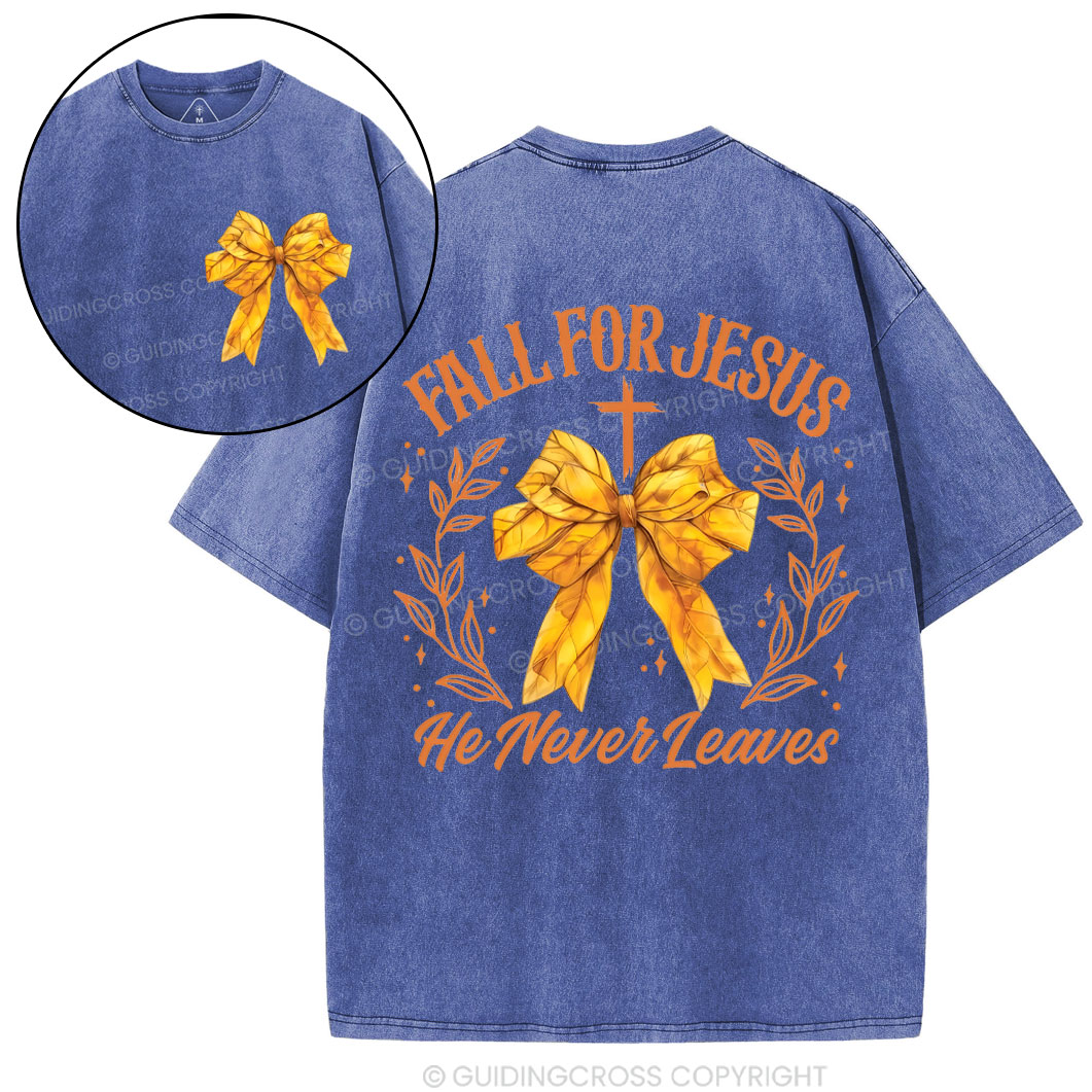 Fall For Jesus Christian Washed T-Shirt