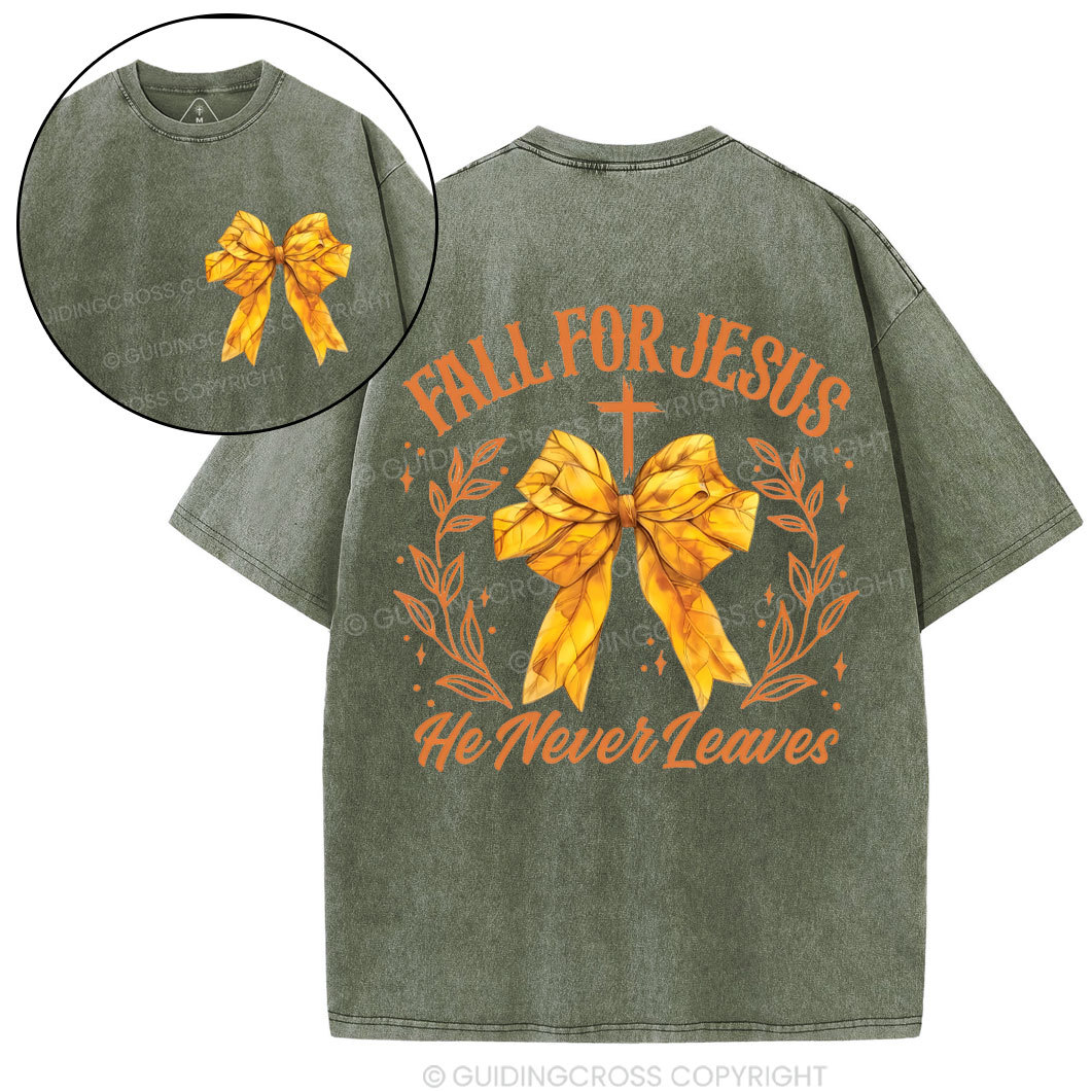Fall For Jesus Christian Washed T-Shirt