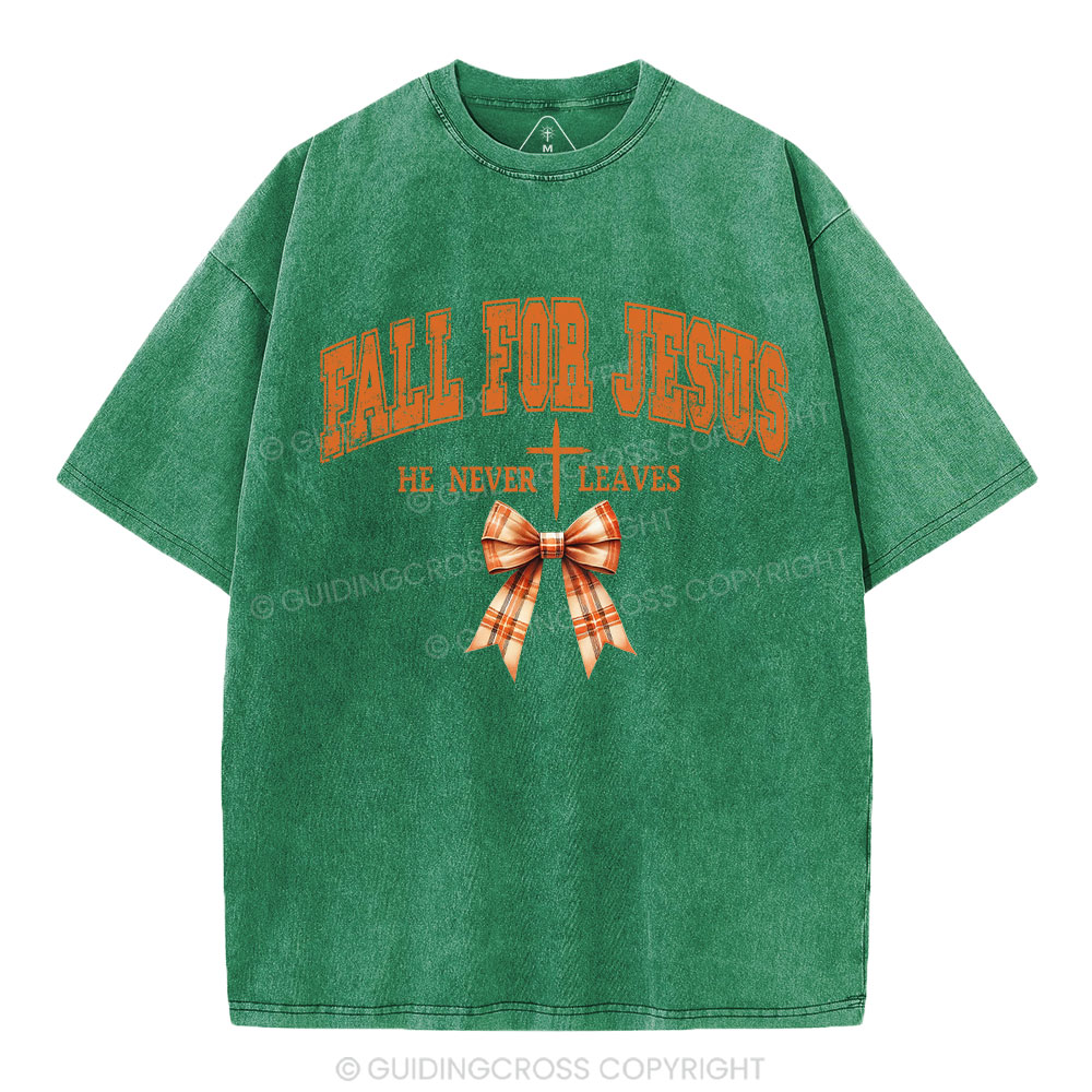 Fall For Jesus Christian Washed T-Shirt