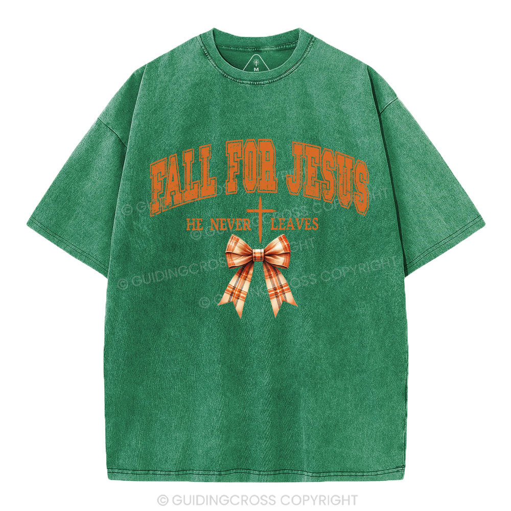Fall For Jesus Christian Washed T-Shirt