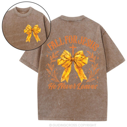 Fall For Jesus Christian Washed T-Shirt