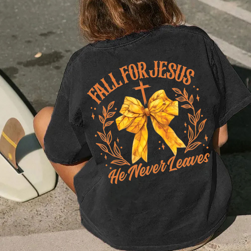 Fall For Jesus Christian Washed T-Shirt