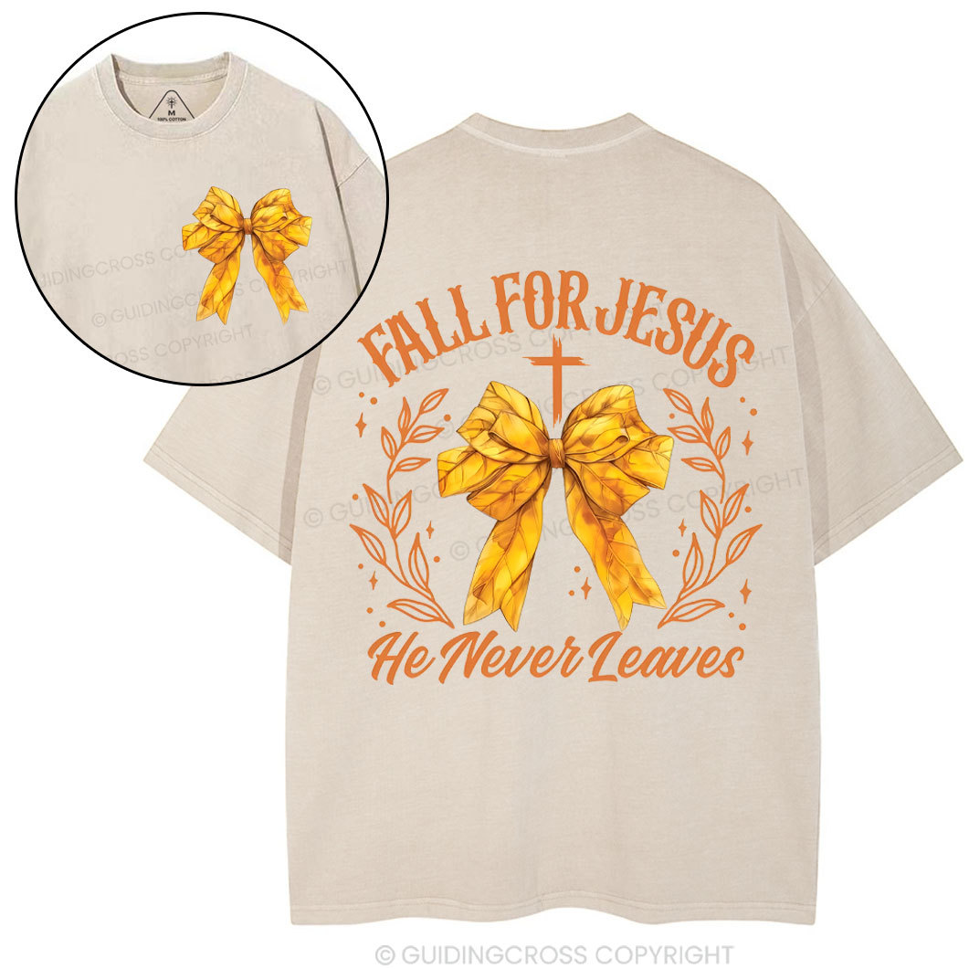 Fall For Jesus Christian Washed T-Shirt