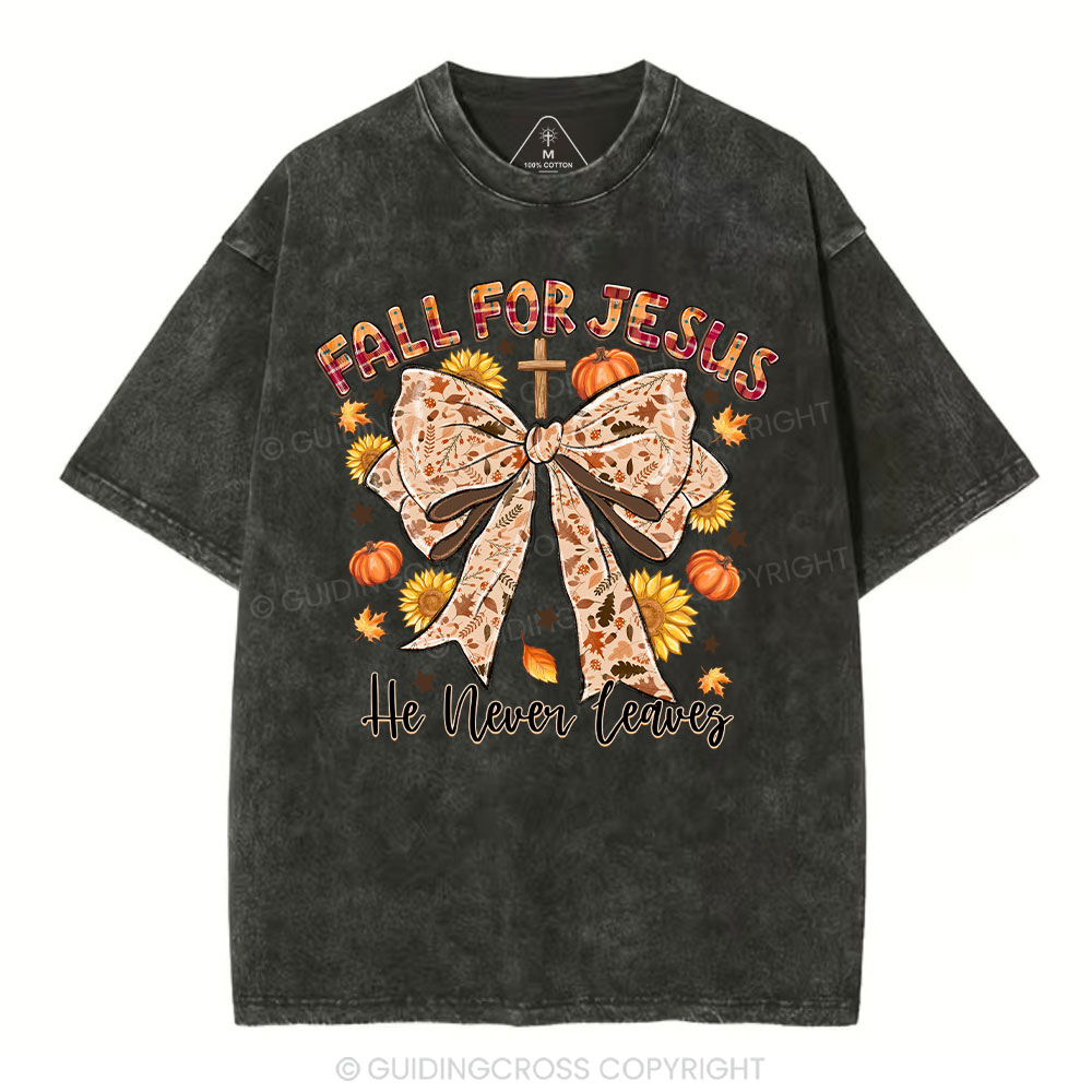 Fall For Jesus Christian Washed T-Shirt