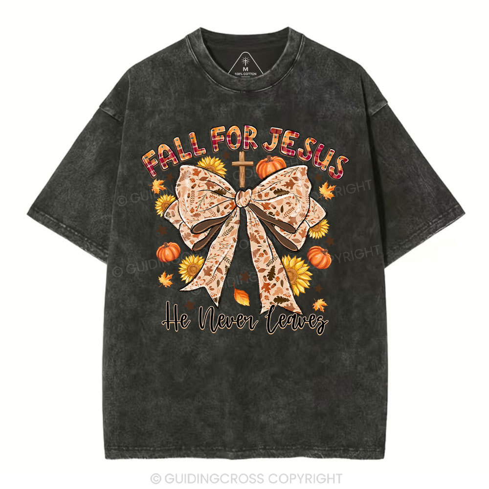 Fall For Jesus Christian Washed T-Shirt