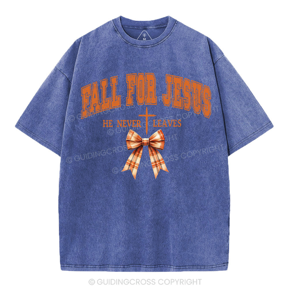 Fall For Jesus Christian Washed T-Shirt