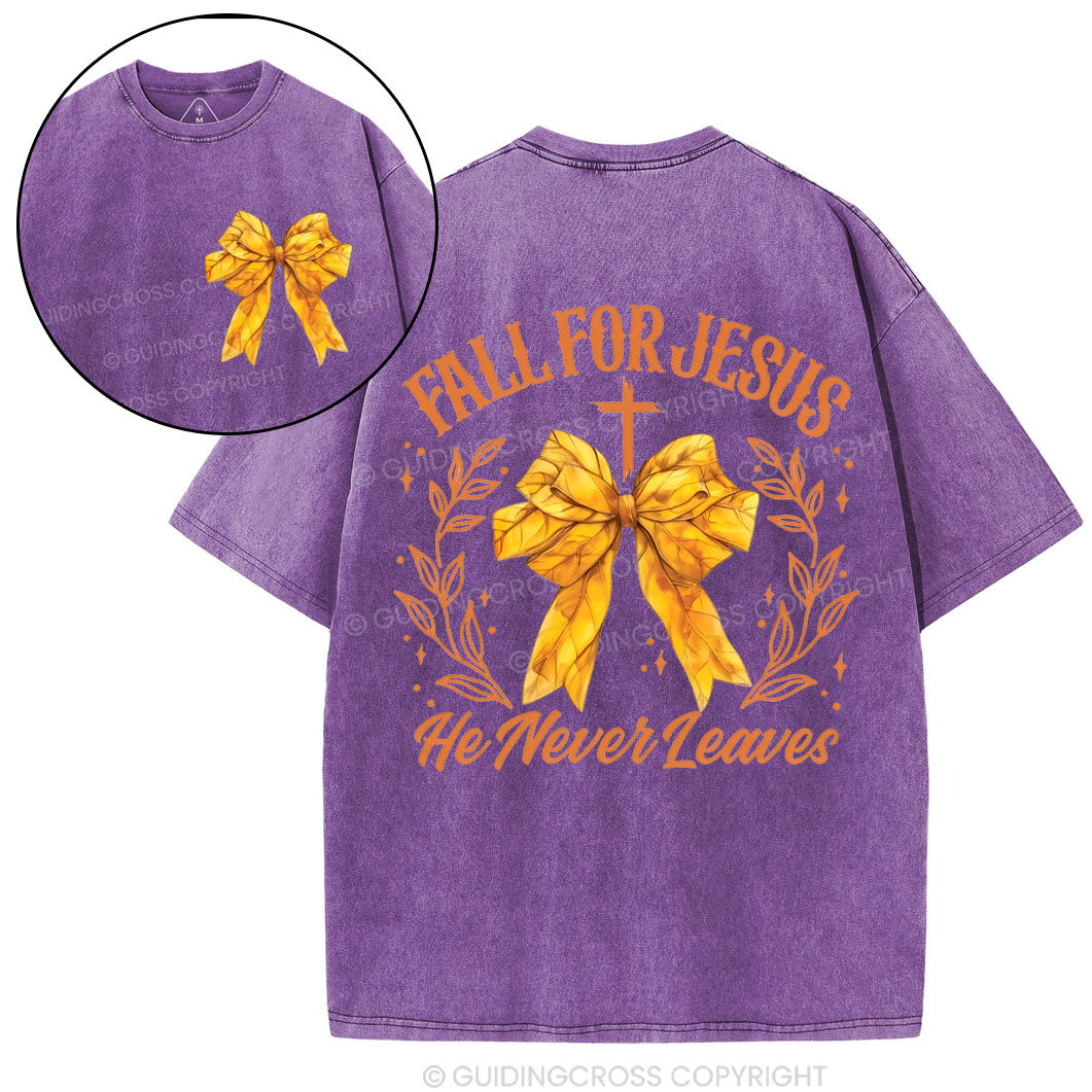 Fall For Jesus Christian Washed T-Shirt
