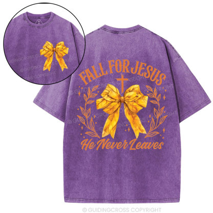 Fall For Jesus Christian Washed T-Shirt