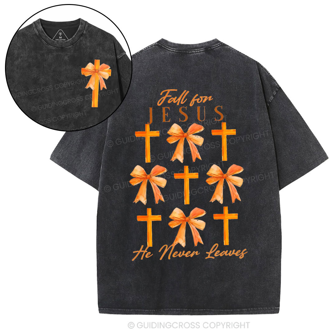 Fall For Jesus Christian Washed T-Shirt