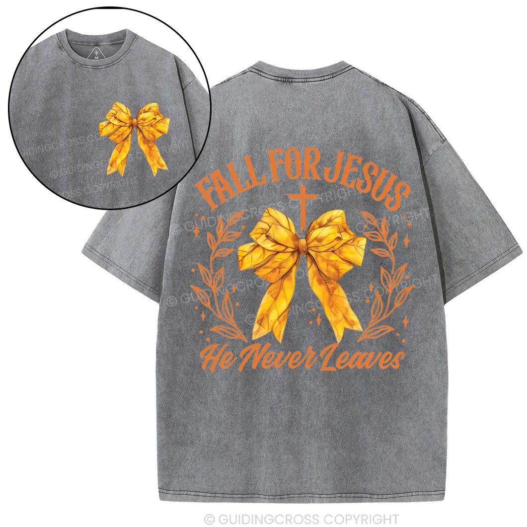 Fall For Jesus Christian Washed T-Shirt