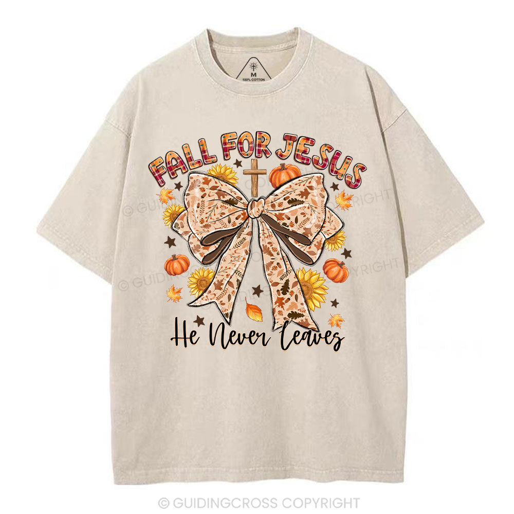 Fall For Jesus Christian Washed T-Shirt