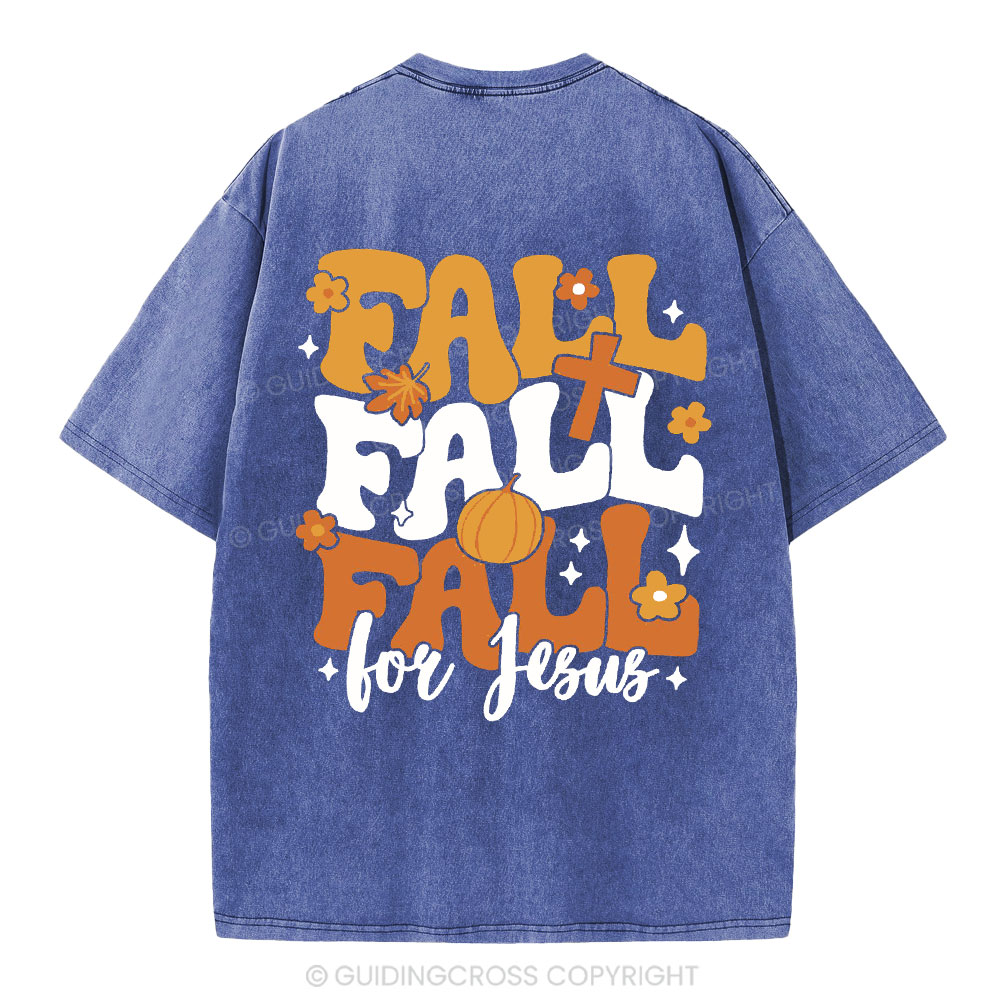 Fall For Jesus Christian Washed T-Shirt