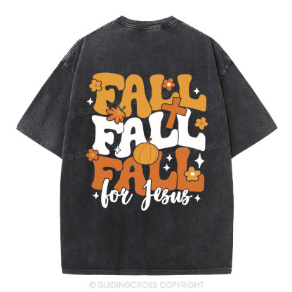 Fall For Jesus Christian Washed T-Shirt