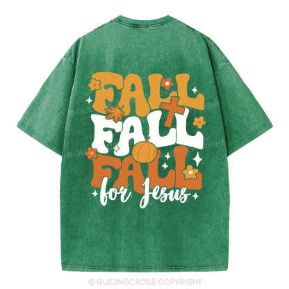 Fall For Jesus Christian Washed T-Shirt